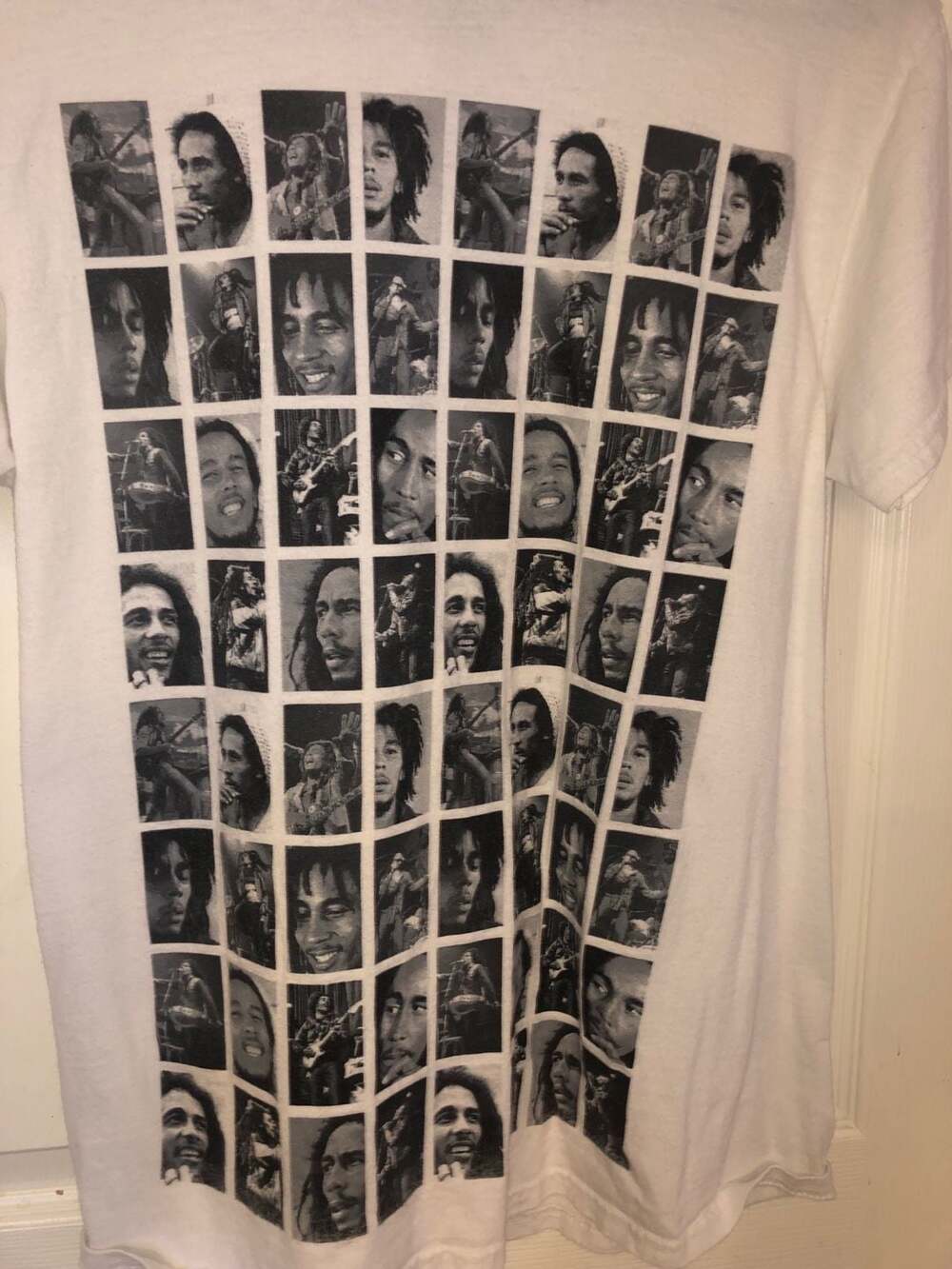 Bob Marley T-Shirt Size M White Jamaica Collection Photo Collage